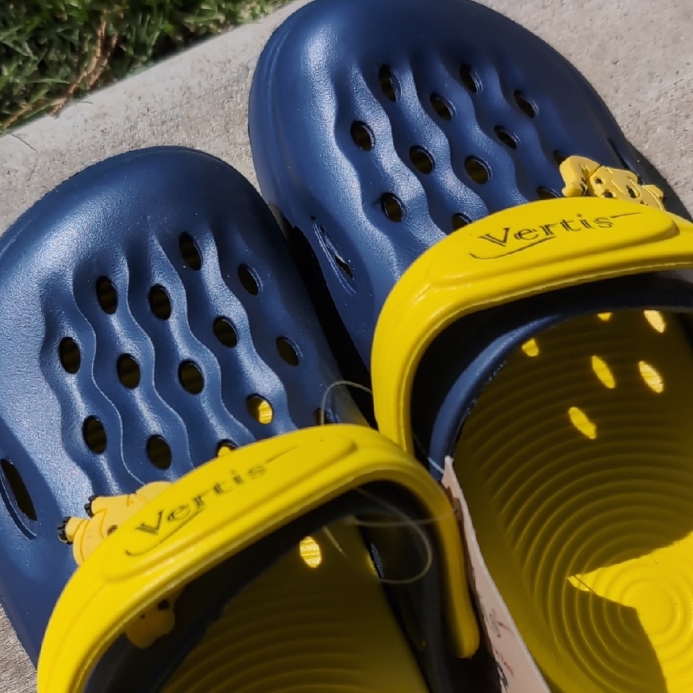 Kids Blue and Yellow Clogs - Picture 5 of 8